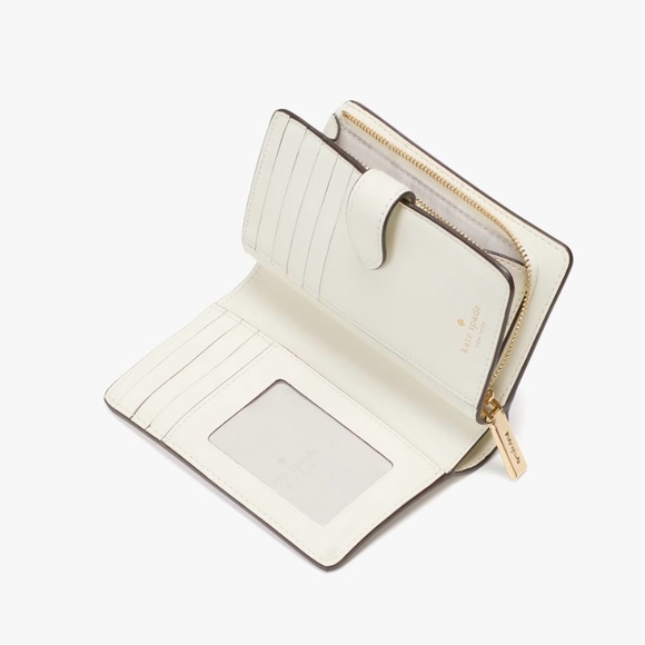 Kate Spade Boxed Madison Perforated Medium Ivory Floral Bifold Wallet NWT. - Picture 3 of 6